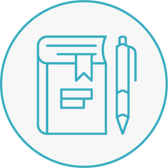 Technical Info Grey thin grey background blue outline